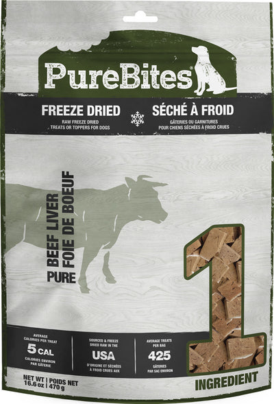 Purebites Freeze Dried Dog Treats, Beef Liver, 16.6 oz - Soft Treats