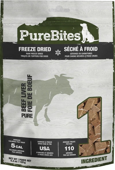 Purebites Freeze Dried Dog Treats, Beef Liver, 4.2 oz - Pet