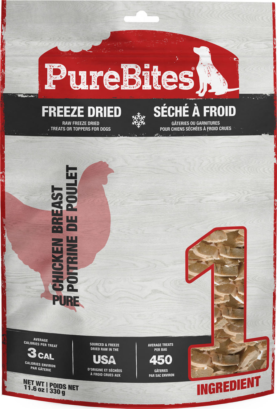 Purebites Freeze Dried Dog Treats, Chicken Breast, 11.6 oz - Soft Treats
