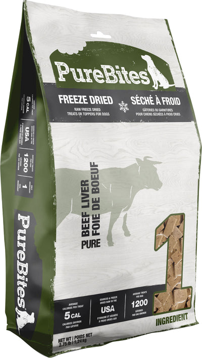 Purebites Freeze Dried Dog Treats, Beef Liver, 44 oz - Soft Treats