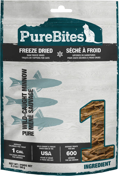 Purebites Freeze Dried Cat Treats, Minnow, 2.3 oz - Edibles