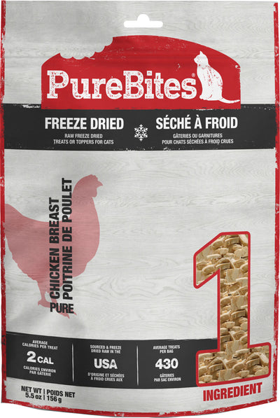 Purebites Freeze Dried Cat Treats, Chicken Breast, 5.5 oz - Edibles