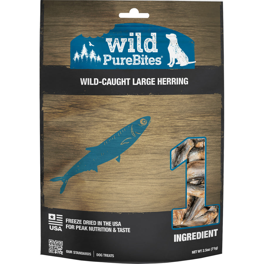 Purebites Wild Freeze Dried Dog Treats, Herring, 2.5 oz - Soft Treats