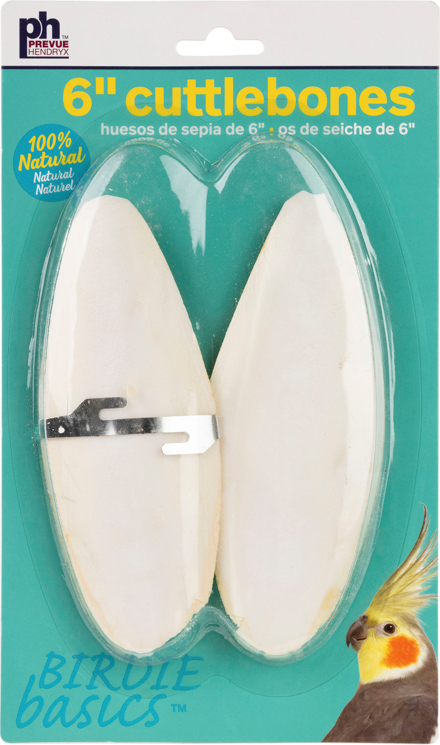 Prevue Pet Birdie Basics Cuttlebone, 6 in-2 pk - Cuttlebones