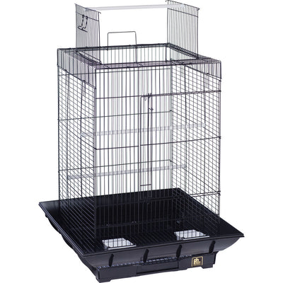 Prevue Pet Clean Life Playtop Bird Cage, Black, 18x22x27 in - Cages