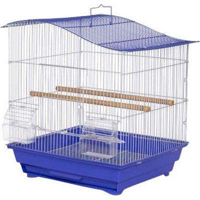Prevue Pet Soho Wave Top Roof Bird Cage, Blue/White, 16x14x18 in - Cages