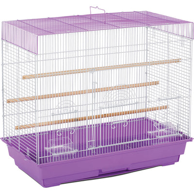 Prevue Pet Parakeet/Finch Flight Bird Cage, Lilac/White, 26x14x22.25 in - Cages