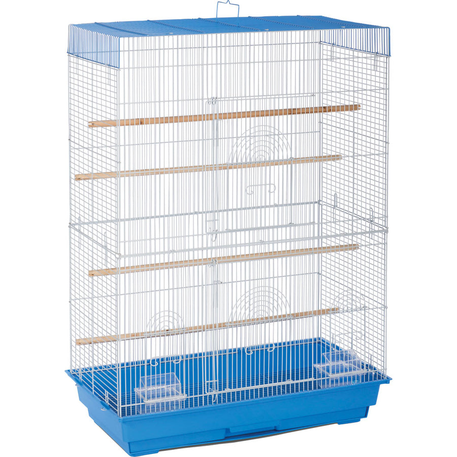 Prevue Pet Tall Flight Bird Cage, Blue/White, 26x14x36 in - Cages