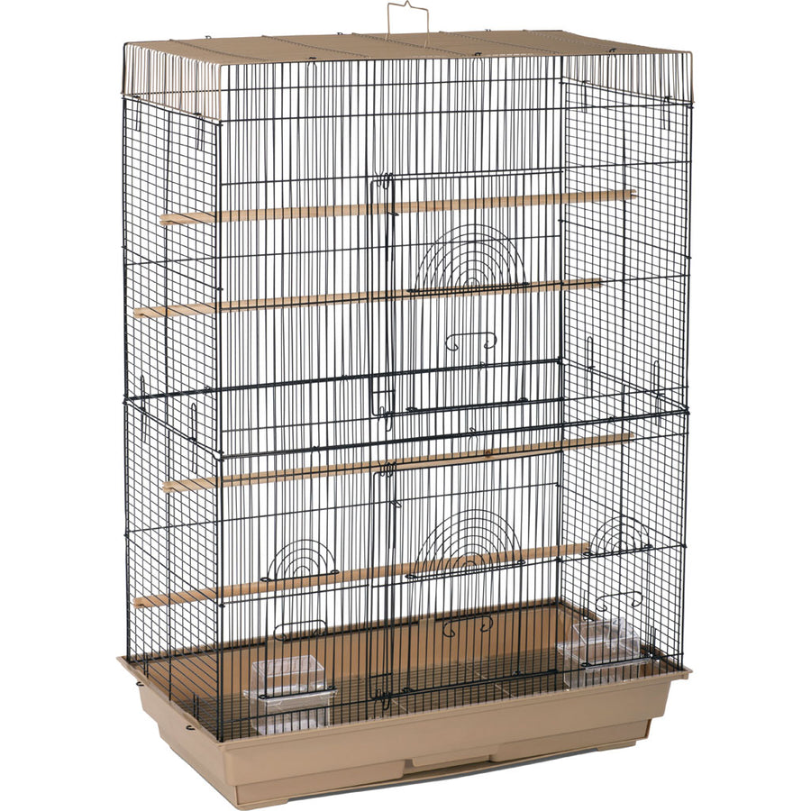 Prevue Pet Tall Flight Bird Cage, Brown/Black, 26x14x36 in - Cages