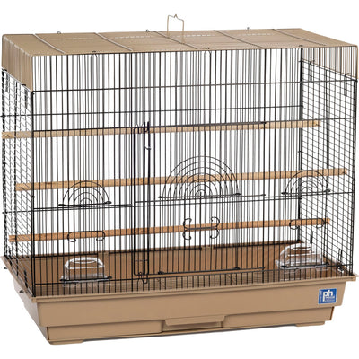 Prevue Pet Parakeet/Finch Flight Bird Cage, Brown/Black, 26x14x22.25 in - Cages