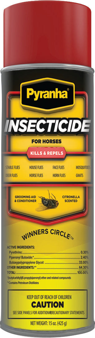 Pyranha Insecticide Aerosol Fly Spray, Citronella, 15 oz