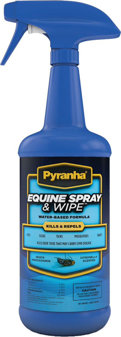 Pyranha Equine Spray & Wipe RTU, 1 qt - Concentrates