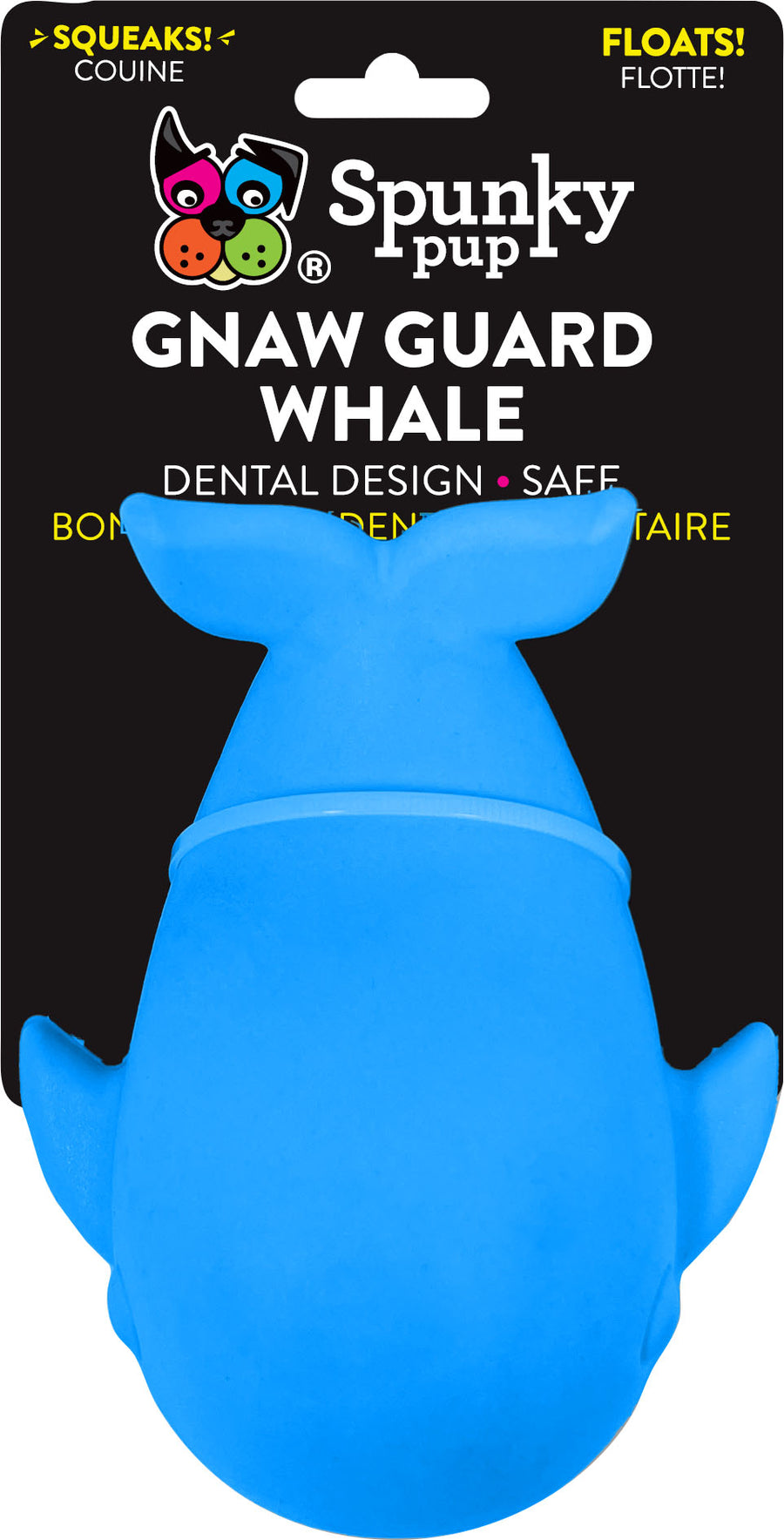 Spunky Pup Spunkypup Gnaw Guard Squeaky Toy Whale, O/s - Rubber