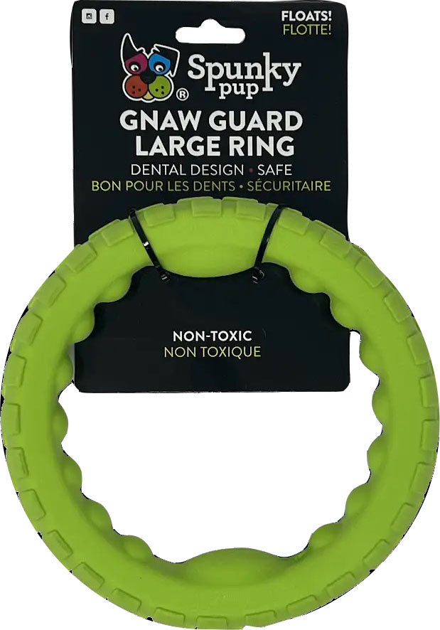 Spunky Pup Spunkypup Gnaw Guard Squeaky Toy Ring, LG - Rubber