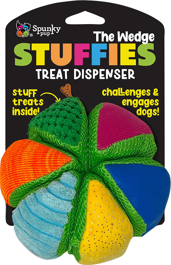 Spunky Pup Spunkypup Stuffies Plush Treat-Dispenser Wedge