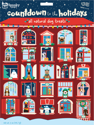 Spunky Pup Spunkypup Holiday Treat Advent Calendar, 25 pc - Christmas