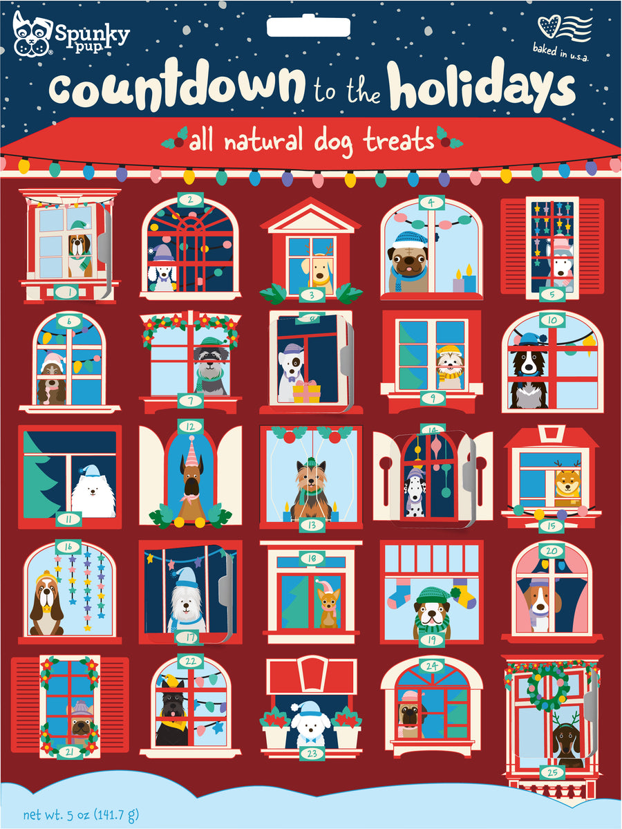 Spunky Pup Spunkypup Holiday Treat Advent Calendar, 25 pc - Christmas