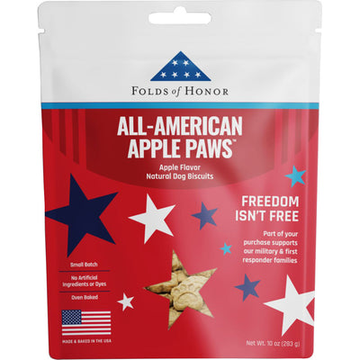 Spunky Pup Spunkypup Folds of Honor Dog Treats All-Amer Paws, Apple, 10 oz - Soft Treats