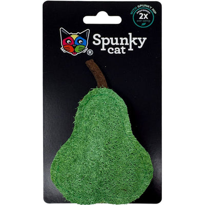 Spunky Cat Texured Pear Plush Cat Toy - Catnip