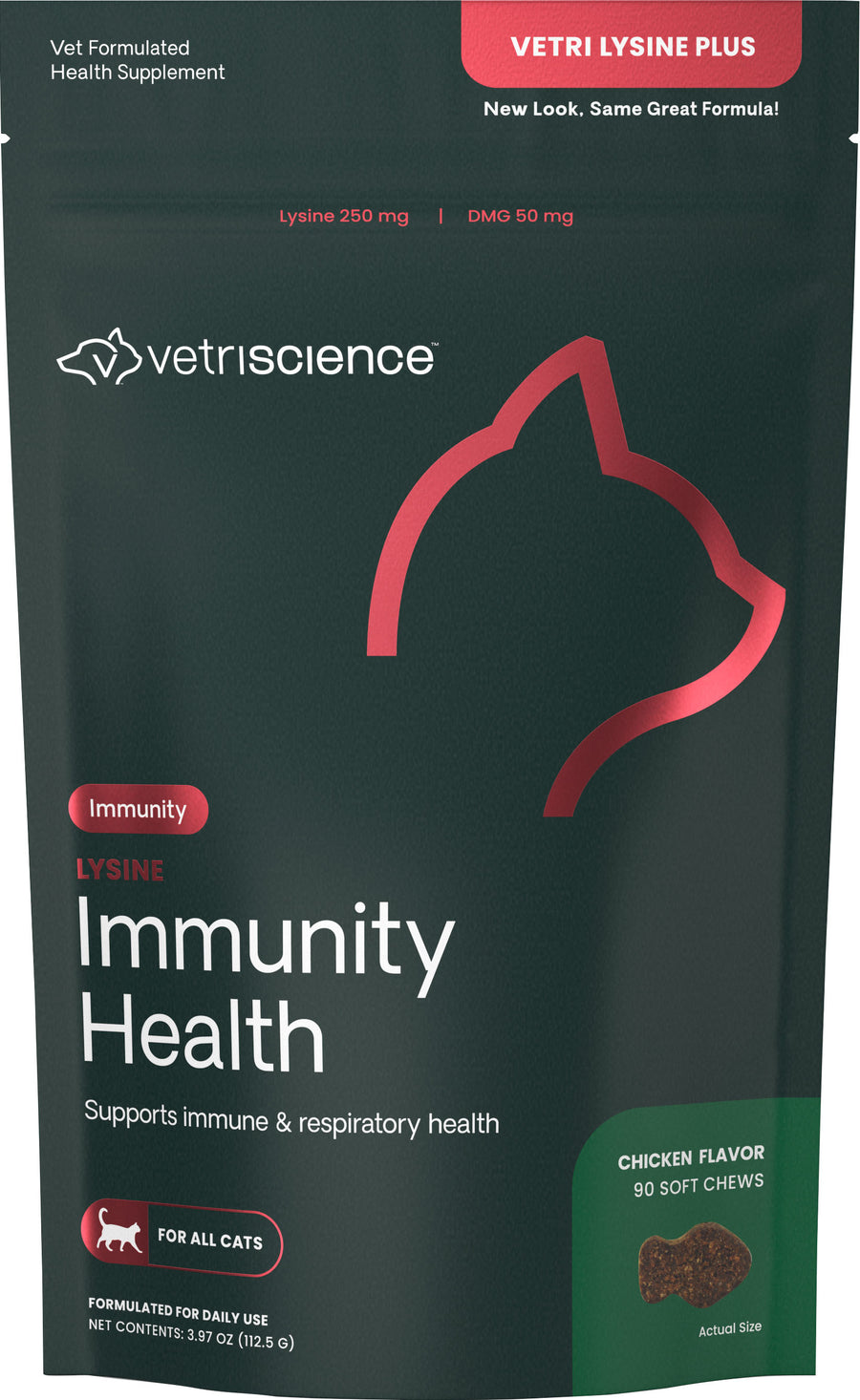 Vetri Science Vetriscience Lysine Immunity Health Cat Chews, Chicken, 90 ct - Supplements