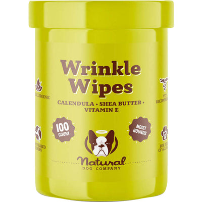 Natural Dog Company Wrinkle Wipes Jar, 100 ct - Shampoos & Wipes