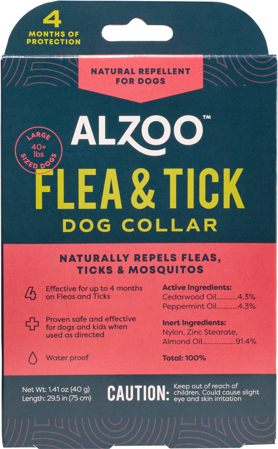Alzoo Plant-Based Flea & Tick Collar Large Dog, 29.5 in - Collars