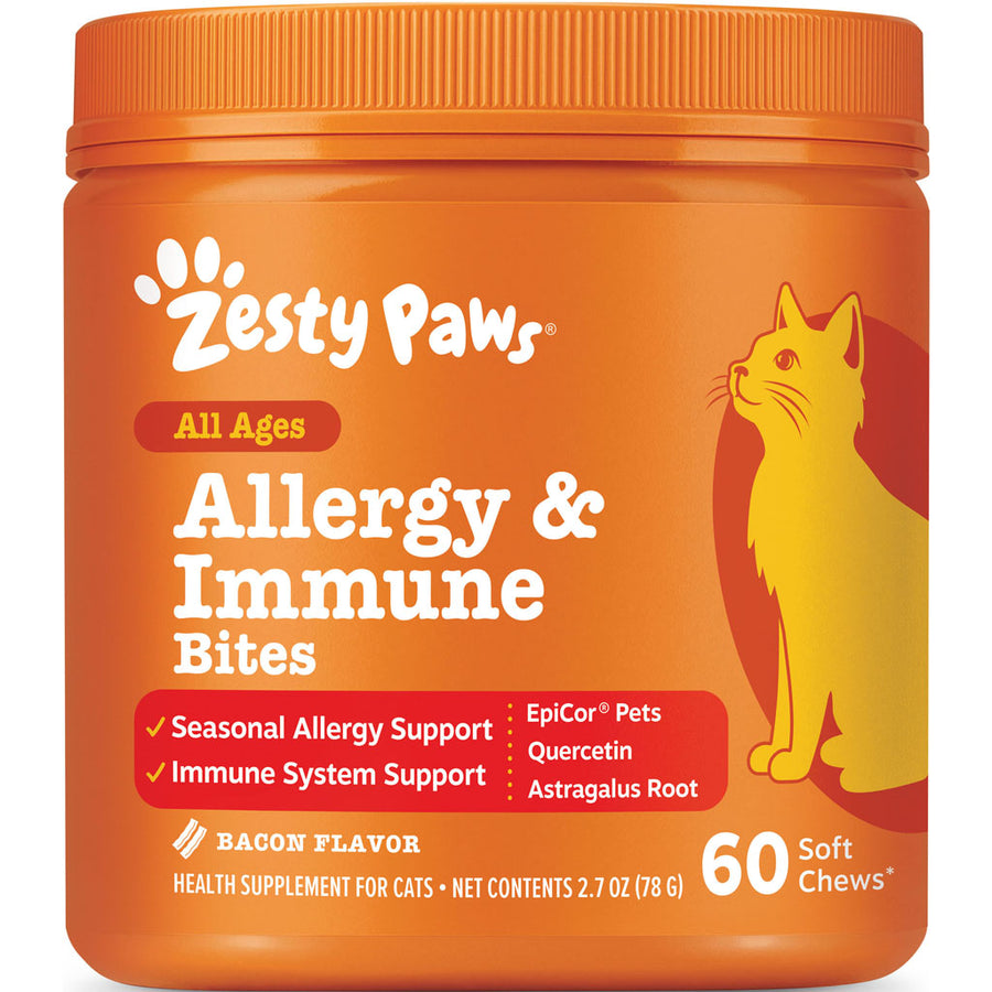 Zesty Paws Cat Allergy Immune Bites, Bacon, 60 ct - Supplements