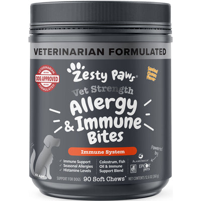 Zesty Paws Vet Strength Allergy Immune, Smoked Cheese, 90 ct - Supplements