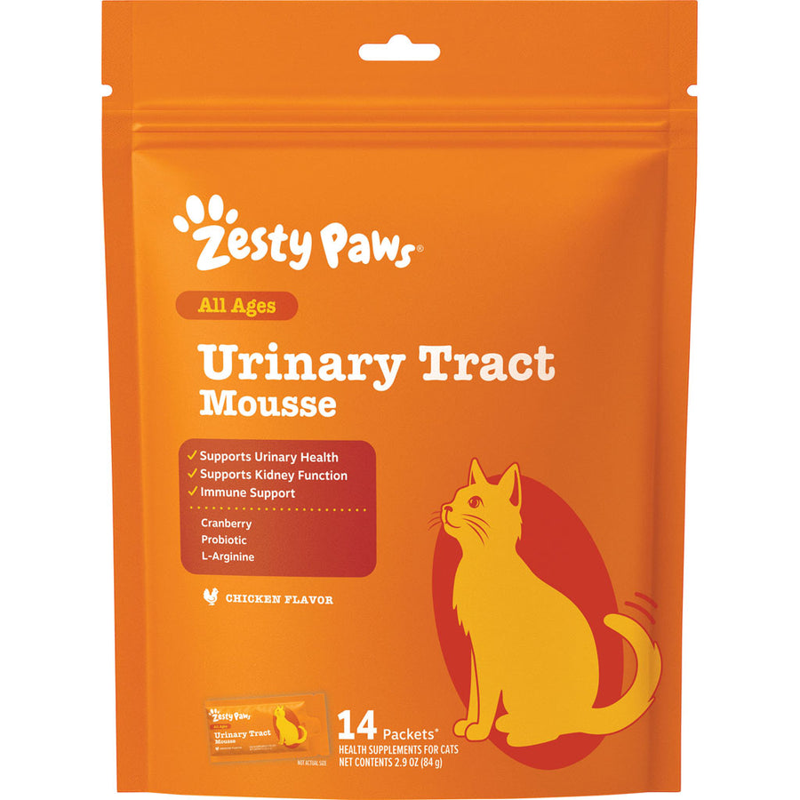 Zesty Paws Cat Mousse Urinary Tract, Chicken, 14 ct - Supplements