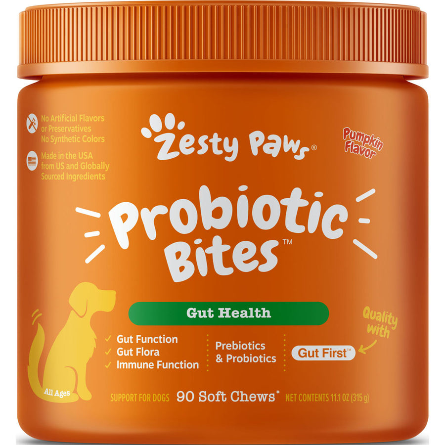 Zesty Paws Probiotic Bites, Pumpkin, 90 ct - Supplements