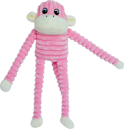 Zippypaws Plush Spencer the Crinkle Monkey, Pink, SM
