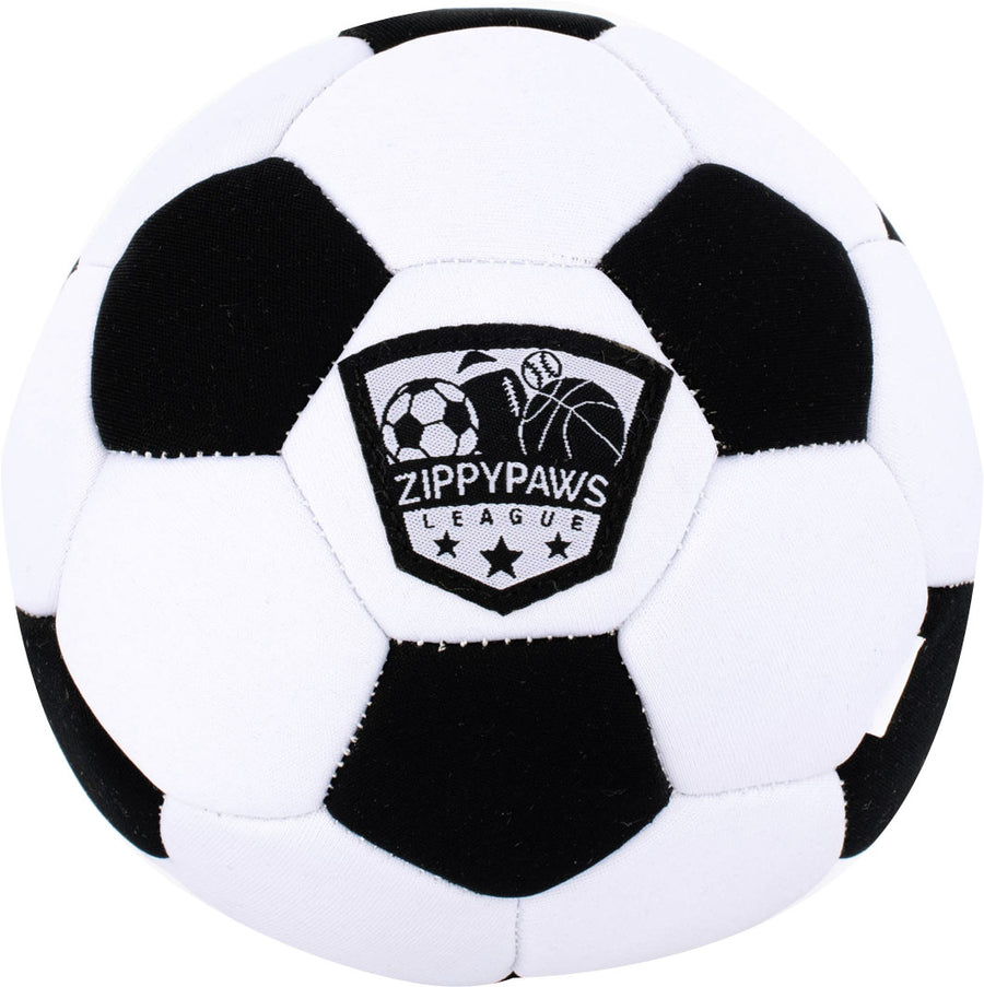 Zippypaws Sportsballz Soccer, Black/White, LG - Plush