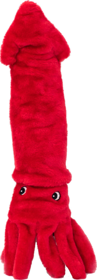 Zippypaws Jigglerz Squid, Red, LG - Plush