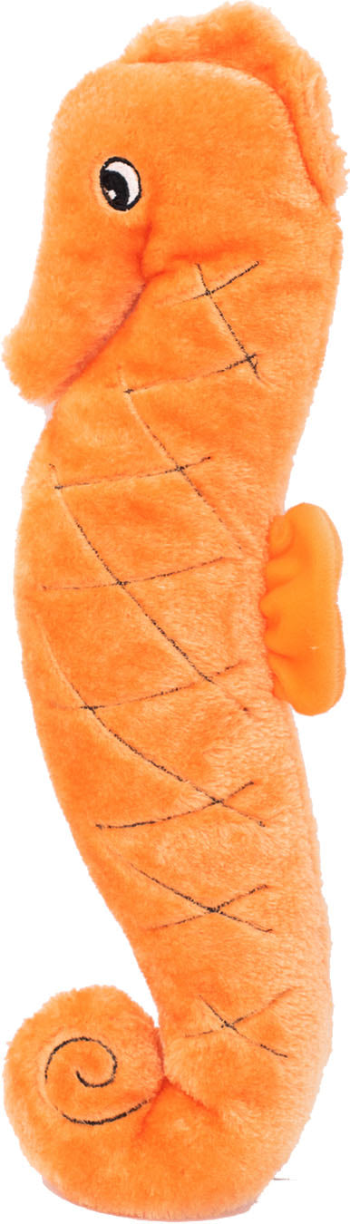 Zippypaws Jigglerz Seahorse, Orange, LG - Plush