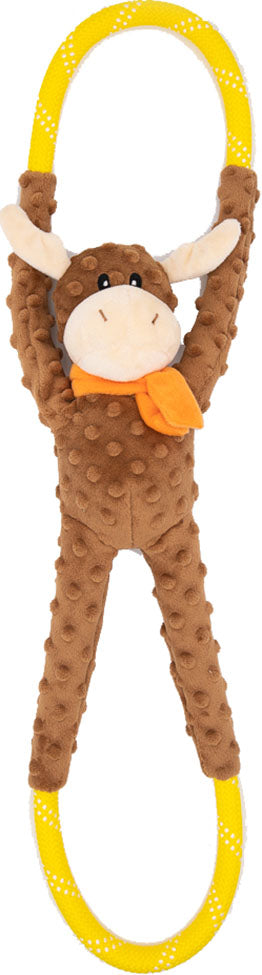 Zippypaws Ropetugz Moose, Brown, LG