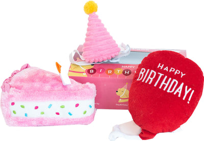 Zippypaws Birthday Girl Box, Pink, MD - Plush