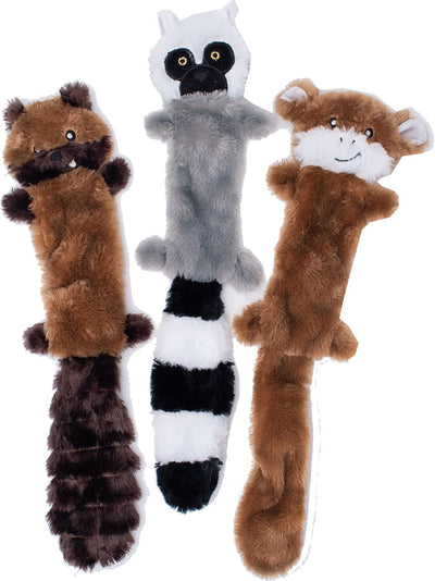 Zippypaws Skinny Peltz Jungle Mix, Assorted, LG - 3 pk - Plush