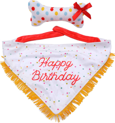 Zippypaws Birthday Bandana and Bone, O/s - Plush
