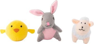Zippypaws Miniz Bunny/Sheep/Chick, 3 pk - Plush