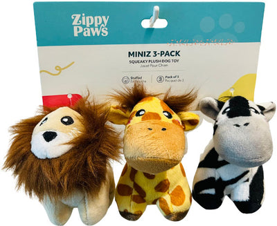 Zippypaws Miniz Jungle Safari, sm-3 pk - Plush