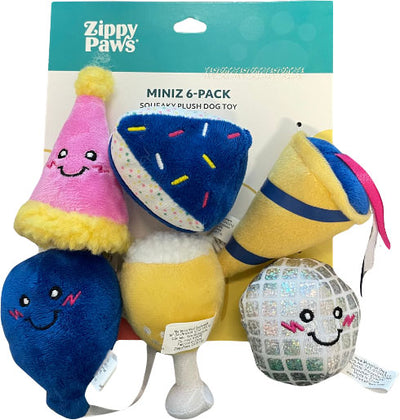Zippypaws Miniz Party, sm-6 pk - Plush
