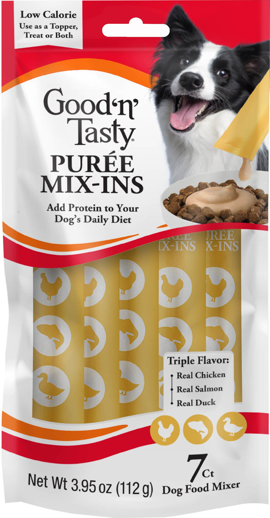 Good 'n' Tasty Puree Mix in Tubes, Chicken/Salmon/Duck, 7 ct - Meal Supplements