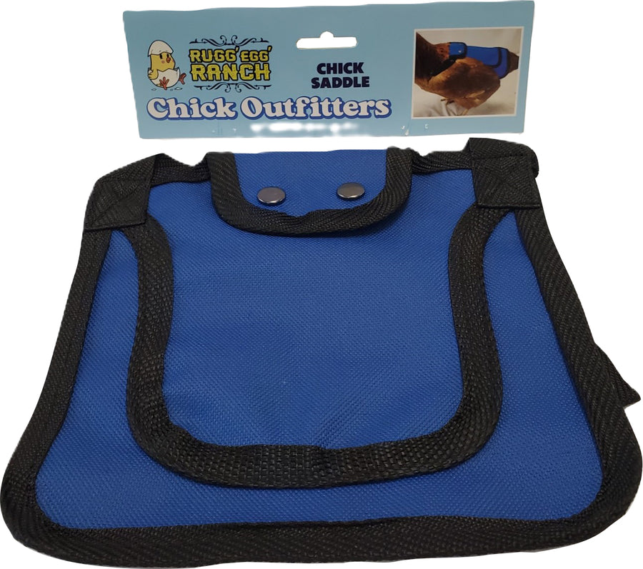 Chick Outfitters Rugged Ranch Chicken Saddle, Blue - Straps and Collars