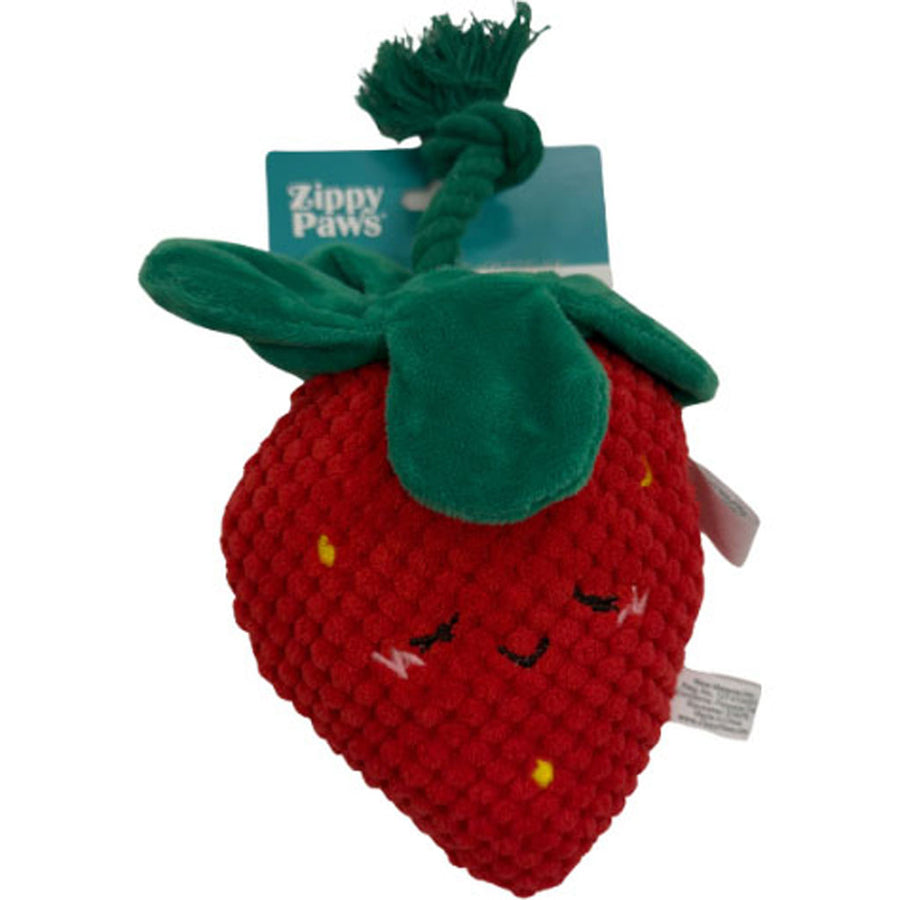 Zippypaws Crinkle Crops - Strawberry, O/s - Plush