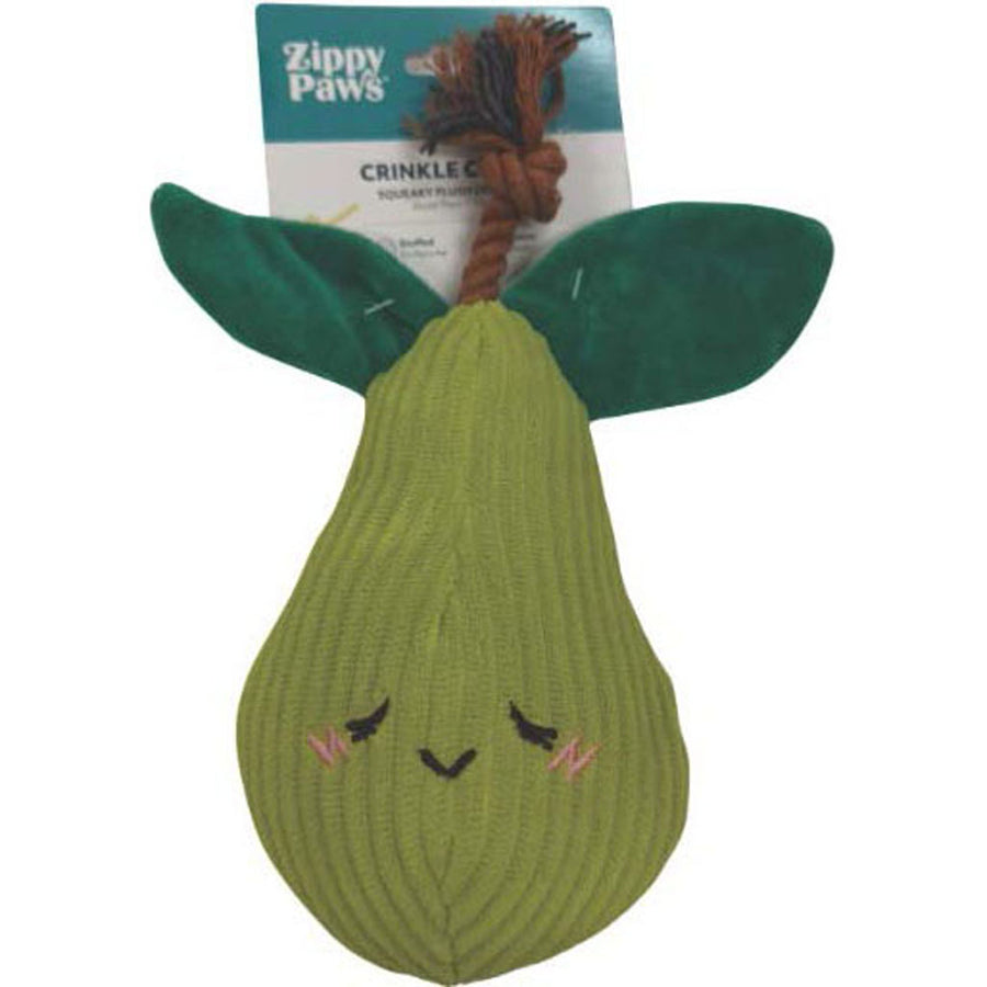 Zippypaws Crinkle Crops - Pear, O/s - Plush