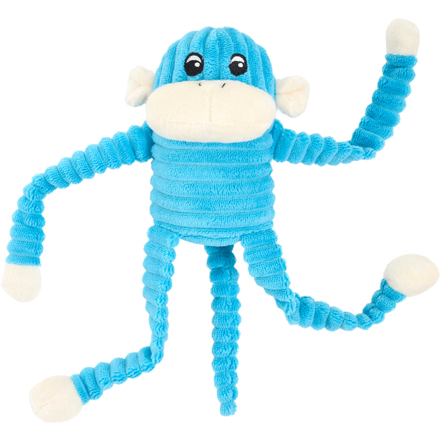 Zippypaws Spencer the Crinkle Monkey, Blue, SM - Plush