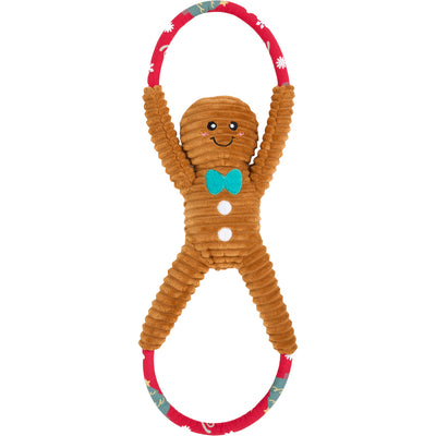Zippypaws Holiday Ropetugz Gingerbread Man, XL - Christmas