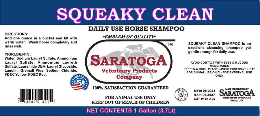 Saratoga Squeaky Clean Horse Shampoo, 1 gal