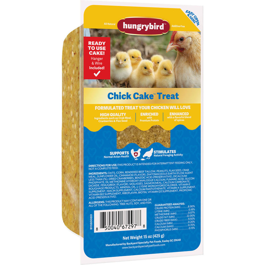 Hungrybird Chicken Treats, Chick Cake, 15 oz
