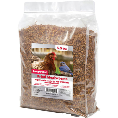 Hungrybird Dried Mealworms, 5.5 oz